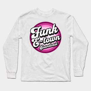 FUNK E-TOWN SOUNDCAST  - Staged Gradient Logo (Pink) Long Sleeve T-Shirt